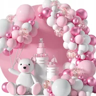 Baby shower i roczek - Balony Girlanda Balonowa Różowa Baby Zestaw Dekoracja Łuk Konfetti - miniaturka - grafika 1