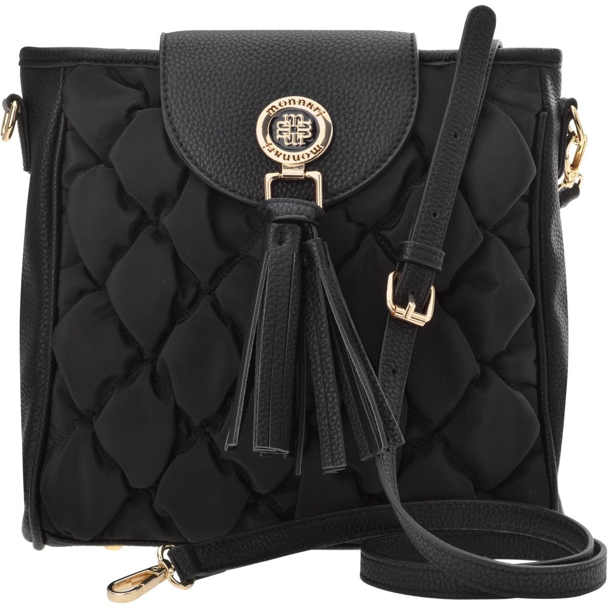 Torebka Damska Monnari Listonoszka Na Ramię Z Paskiem Brelokiem Pikowana A5