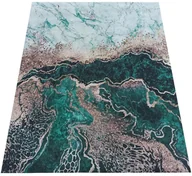 Dywany - Nowoczesny zielony dywan z krótkim włosiem 80cm W6-W24 - miniaturka - grafika 1