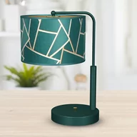 Lampy stojące - Milagro Lampka nocna ZIGGY GREEN Gold/Bottle green 1xE27 MLP7581 - miniaturka - grafika 1