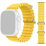 Akcesoria do smartwatchy - PASEK DO ZEGARKA APPLE WATCH 1/2/3/4/5/6/7/8/9/SE 38/40/41mm ŻÓŁTY SILIKON - miniaturka - grafika 1