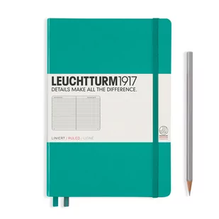 Leuchtturm Notes Medium w linie szmaragdowy 344790 - Szkolne artykuły papiernicze - miniaturka - grafika 1