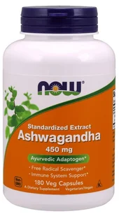 Now Foods Ashwagandha 450 mg - 180 kapsułek - Suplementy naturalne - miniaturka - grafika 1