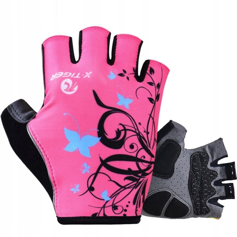 RĘKAWICZKI KOLARSKIE DAMSKIE KRÓTKIE Z ŻELEM TERMO