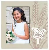 Ramki na zdjęcia - ﻿Ramka drewniana Komunia Święta Pamiątka 10x15 - miniaturka - grafika 1