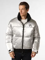 Kurtki męskie - Armani Exchange Męska kurtka pikowana Mężczyźni Sztuczne włókno srebrny jednolity, L - miniaturka - grafika 1