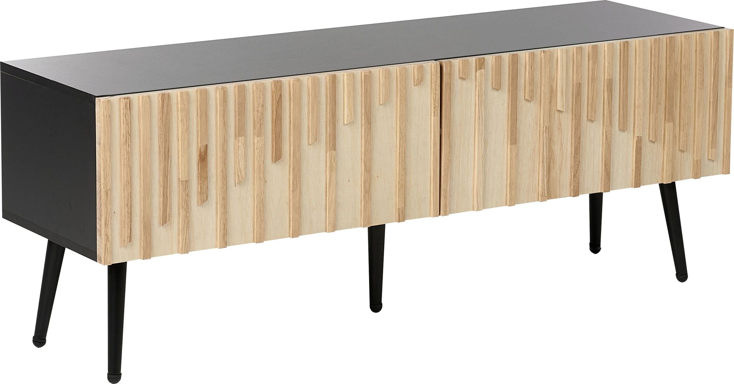 BELIANI Szafka RTV jasne drewno szafka z półką styl nowoczesny