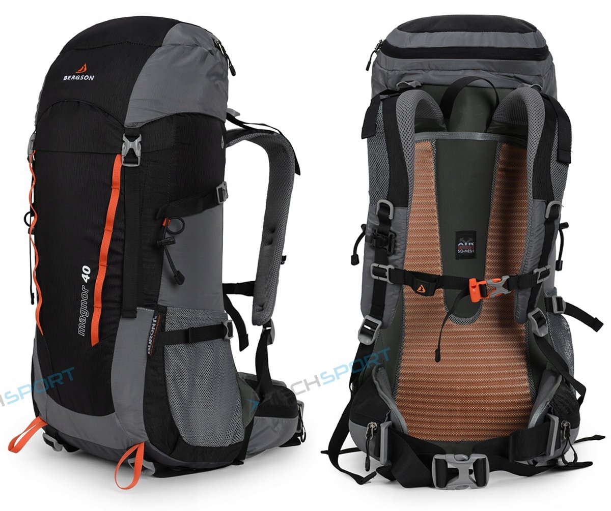 Plecak Turystyczny Bergson Magnor 40L Lekki, Ergonomiczny, Czarny