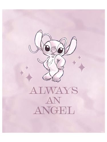 Komar Obraz ścienny - Stitch Always an Angel - rozmiar 30 x 40 cm - Disney, obraz ścienny, druk artystyczny, plakat, pokój dziecięcy