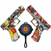 Zabawki militarne - Zestaw 2X Pistolet Na Kulki Żelowe + Tarcza Dla Dzieci Bezpieczny Duży - miniaturka - grafika 1