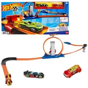 Zabawki konstrukcyjne - Hot Wheels Zestaw Mega Rajd Pętla + 2 autka FVJ21 - miniaturka - grafika 1