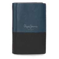 Portfele - Pepe Jeans Dual Portfel Pionowy z Portmonetką Niebieski 8,5x11,5x1 cms Skóra, niebieski, Talla única, Portfolio pionowe z toreb - miniaturka - grafika 1