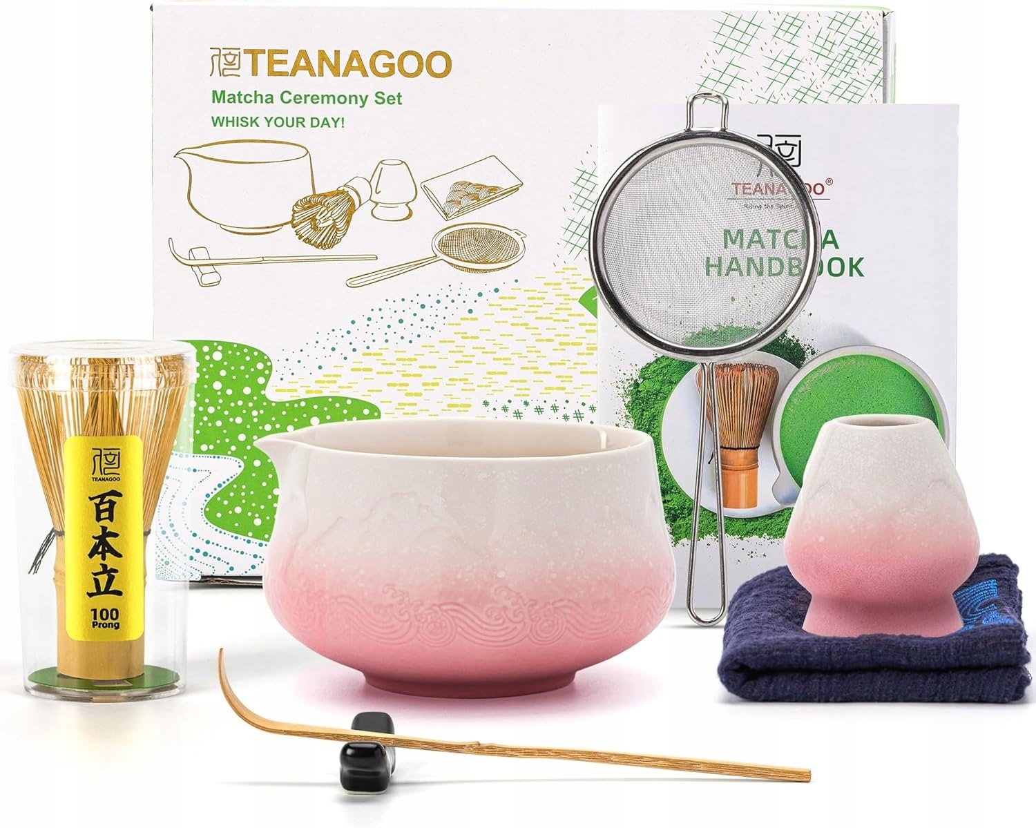 Ceramiczny zestaw do matchy 7 elementów miska 560 ml