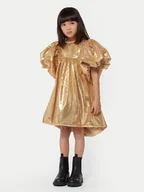 Sukienki i spódniczki dla dziewczynek - Marc Jacobs Sukienka elegancka W60242 D Złoty Regular Fit - miniaturka - grafika 1