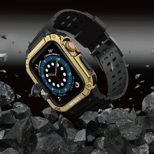 Protect Strap Band opaska z etui do Watch 7 / 6 / 5 / 4 / 3 / 2 / SE (41 / 40 / 38mm) obudowa pancerny pokrowiec na zegarek czarny - Etui i futerały do telefonów - miniaturka - grafika 6