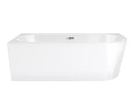 Wanny - Corsan Intero Wanna narożna 170x80 cm lewa biała z wykończeniem chrom E240XLPÓŁKAWANNALEWA - miniaturka - grafika 1
