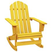Fotele i krzesła ogrodowe - vidaXL Lumarko Ogrodowy fotel bujany Adirondack, lite drewno jodłowe, żółte! 315884 - miniaturka - grafika 1