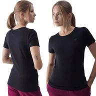 Bluzki damskie - Koszulka Damska 4F T-shirt Bluzka Bawełniana Okrągły Dekolt F1845-20S-S - miniaturka - grafika 1