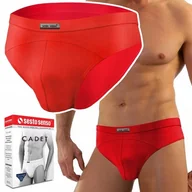 Majtki męskie - SESTO SENSO SM03 Majtki Slipy Męskie Klasyczne z Modalu Czerwone - XXL - miniaturka - grafika 1