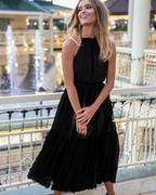 Sukienki - Sukienka Lara Emo czarna w groszki 36 - miniaturka - grafika 1