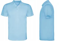Koszulki męskie - Koszulka POLO Sportowa Męska Polówka Roly 0404 NIEBIESKI Sky S - miniaturka - grafika 1