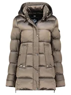 Kurtki damskie - Geographical Norway Kurtka zimowa "Dolidia" w kolorze szarobrązowym - miniaturka - grafika 1