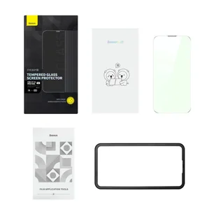 Szkło hartowane Baseus Anti Blue Light 0.3mm Glass Apple iPhone 14 Pro Max z filtrem przeciwpyłowym + ramka montażowa - Szkła hartowane na telefon - miniaturka - grafika 9