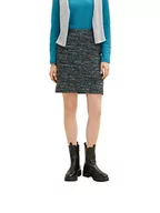 Spódnice - TOM TAILOR Damski Bouclé spódnica mini 1034012, 30727 - Green Teal Blue Boucle, 42 - miniaturka - grafika 1