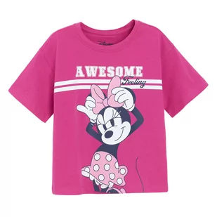Cool Club, T-shirt dziewczęcy, różowy, Myszka Minnie - Koszulki dla dziewczynek - miniaturka - grafika 1