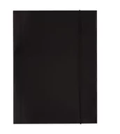 Teczki i skoroszyty - D.rect Teczka A4 kartonowa z gumką czarna 300g - miniaturka - grafika 1