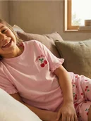 Piżamy dla dziewczynek - Sinsay - Bawełniana piżama dwuczęściowa - różowy - miniaturka - grafika 1