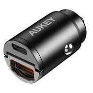 Ładowarki samochodowe - Aukey CC-A3 2xUSB 30W czarny - miniaturka - grafika 1
