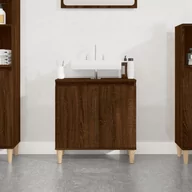 Toaletki - vidaXL Szafka pod umywalkę, brązowy dąb, 58x33x60 cm - miniaturka - grafika 1
