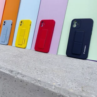 Wozinsky Kickstand Case elastyczne silikonowe etui z podstawką iPhone 12 Pro czarny - Etui i futerały do telefonów - miniaturka - grafika 17