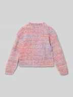 Swetry dla dziewczynek - Sweter o luźnym kroju z dzianiny z dodatkiem wełny - miniaturka - grafika 1