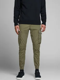 JACK & JONES Spodnie męskie Bawełna Zielony GR36202 - Rozmiar: W32_L32 - Spodnie sportowe męskie - miniaturka - grafika 1