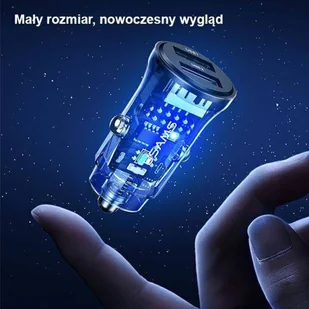 USAMS Ład. sam. C31 3A 2xUSB-A Fast Charge czarny/black CC162CC01(US-CC162) - Ładowarki samochodowe - miniaturka - grafika 30