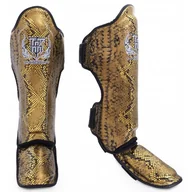 Ochraniacze do sportów walki - Top King Ochraniacze Piszczeli Tksgss-02bk_gd "Super Star Snake" Gold - miniaturka - grafika 1