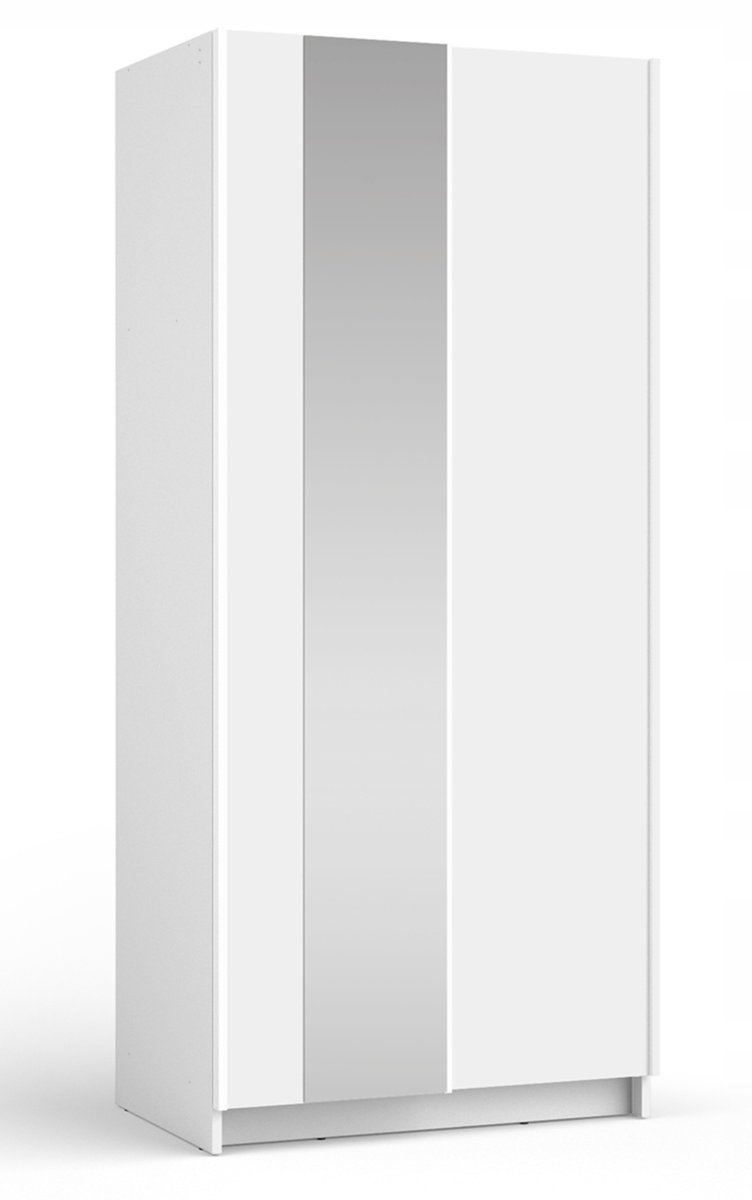 Szafa Przesuwna Fiaso Dwudrzwiowa Z Lustrem 80 Cm Biała