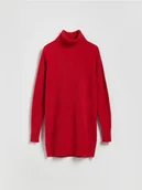 Sukienki - Reserved - Sukienka z wełną - czerwony - miniaturka - grafika 1