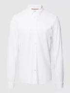 Koszule męskie - Koszula casualowa o kroju regular fit z fakturowanym wzorem - miniaturka - grafika 1