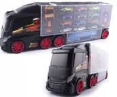 Tory, garaże, parkingi - Tir z resorakami garaż laweta samochód ciężarowy z naczepą duży aż 58 cm dł. - miniaturka - grafika 1