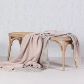 Koce - Pled Merinos 140x200cm melange grey pink - miniaturka - grafika 1