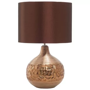 Shumee Lampa stołowa Shumee Lampka nocna porcelanowa brązowa YAKIMA 43415 - Lampy stojące - miniaturka - grafika 1