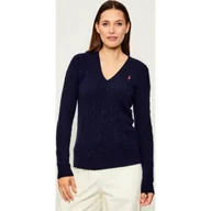 Swetry damskie - POLO RALPH LAUREN Wełniany sweter KIMBERLY Slim Fit z dodatkiem kaszmiru - miniaturka - grafika 1