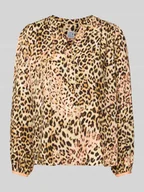 Bluzki damskie - Bluzka z dekoltem w serek - miniaturka - grafika 1