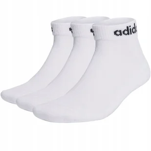 Skarpety adidas Linear Ankle Socks Cushioned Socks 3p białe HT3457 34-36 - Skarpetki damskie - miniaturka - grafika 1