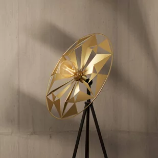 Lampa stojąca Castanuelo, czarna/złota - Lampy stojące - miniaturka - grafika 1