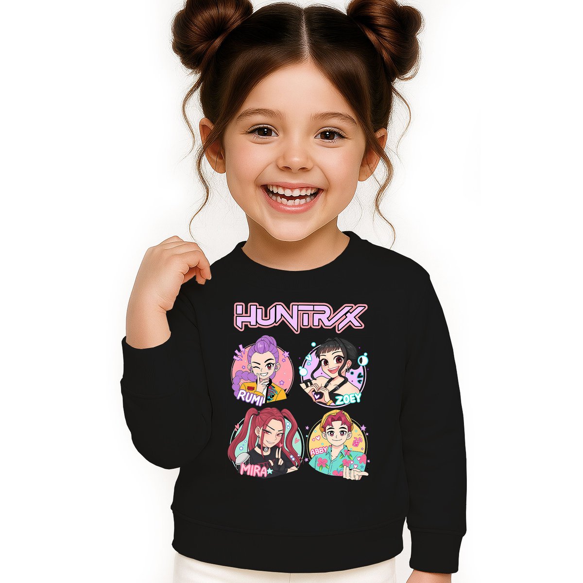 BLUZA DZIECIĘCA K-POPOWE ŁOWCZYNIE DEMONÓW HUNTRIX 110-116 BAWEŁNIANA