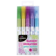 Przybory szkolne - Derform Markery brokatowe 5 kolorów - miniaturka - grafika 1